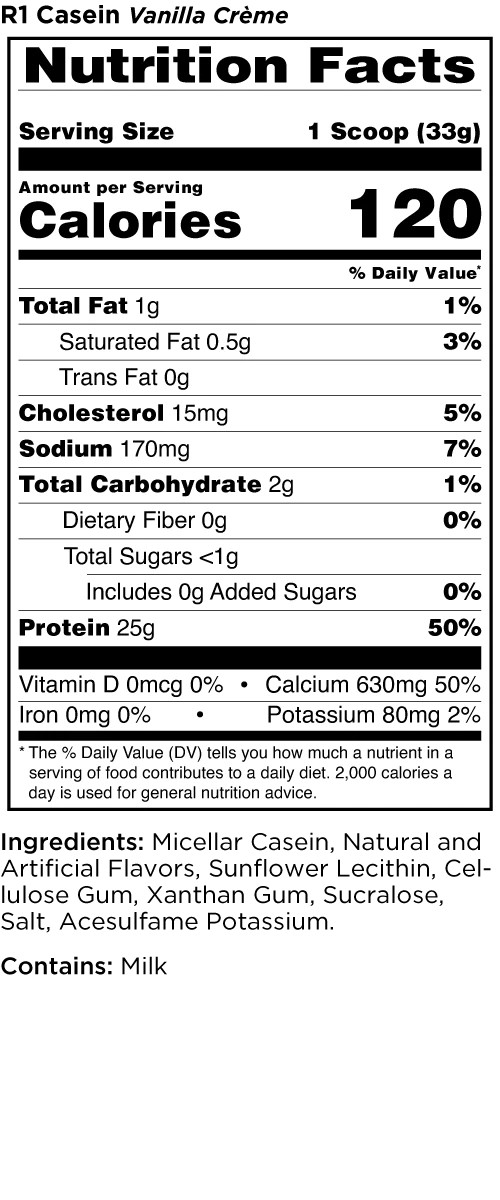 RULE ONE PROTEINS R1 CASEIN 100% Micellar Casein 4LB