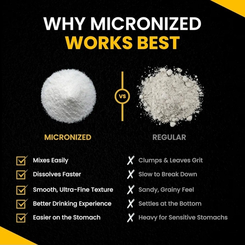 ForestLeaf Micronized Creatine Monohydrate Powder Muscle Growth Strength 100s