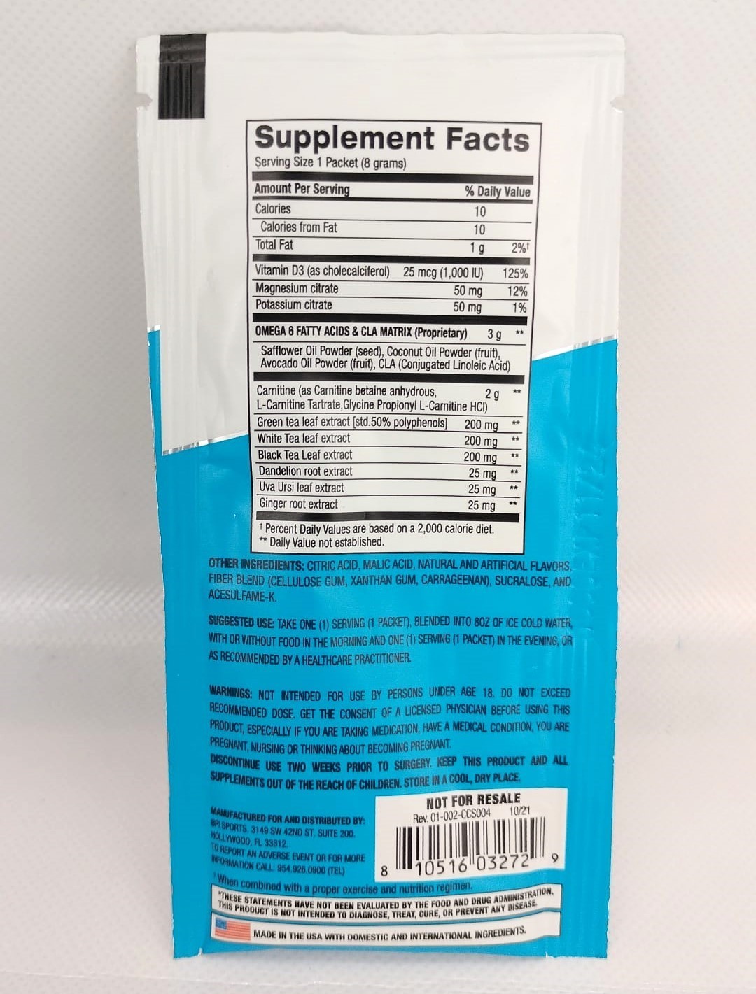 10x CLA+Carnitine Shredded Termogenic Weight Loss and Natural Energy BPI Sports
