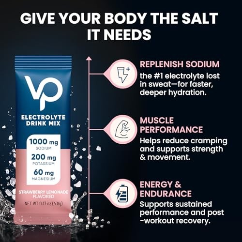 High Sodium Sugar Free Electrolytes 6 Ounce (Pack of 16) V1-Variety Salt