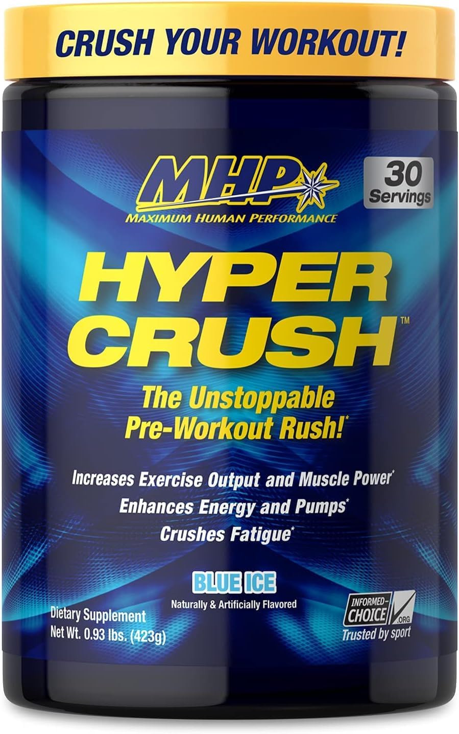MHP HYPER CRUSH Pre Workout Energy Drink Creatine Beta Alanine Nitric Oxide Pump