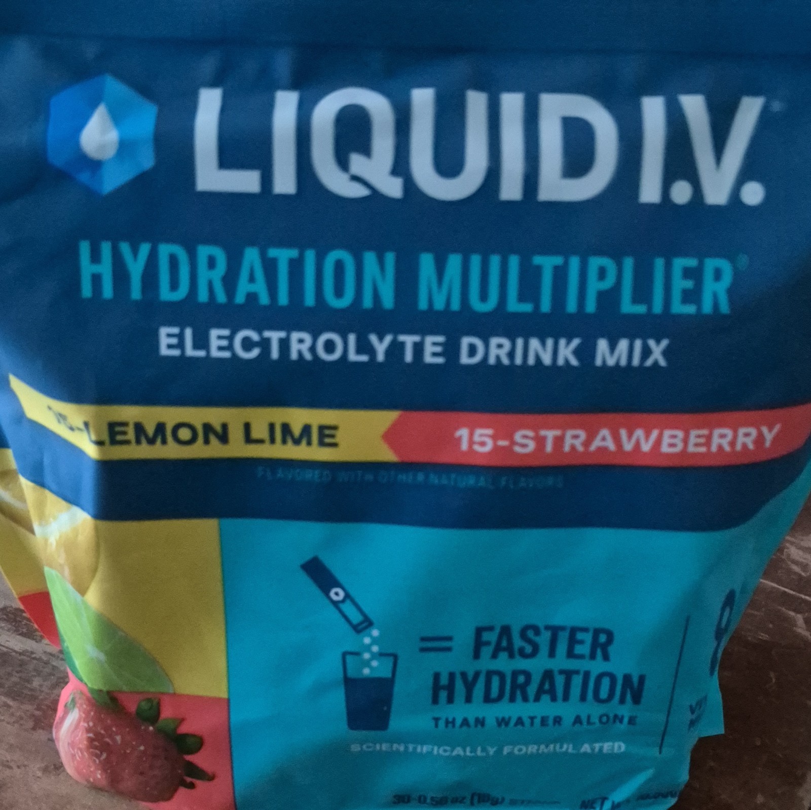 Liquid I.V. Hydration Multiplier Drink Mix Lemon Lime Strawberry