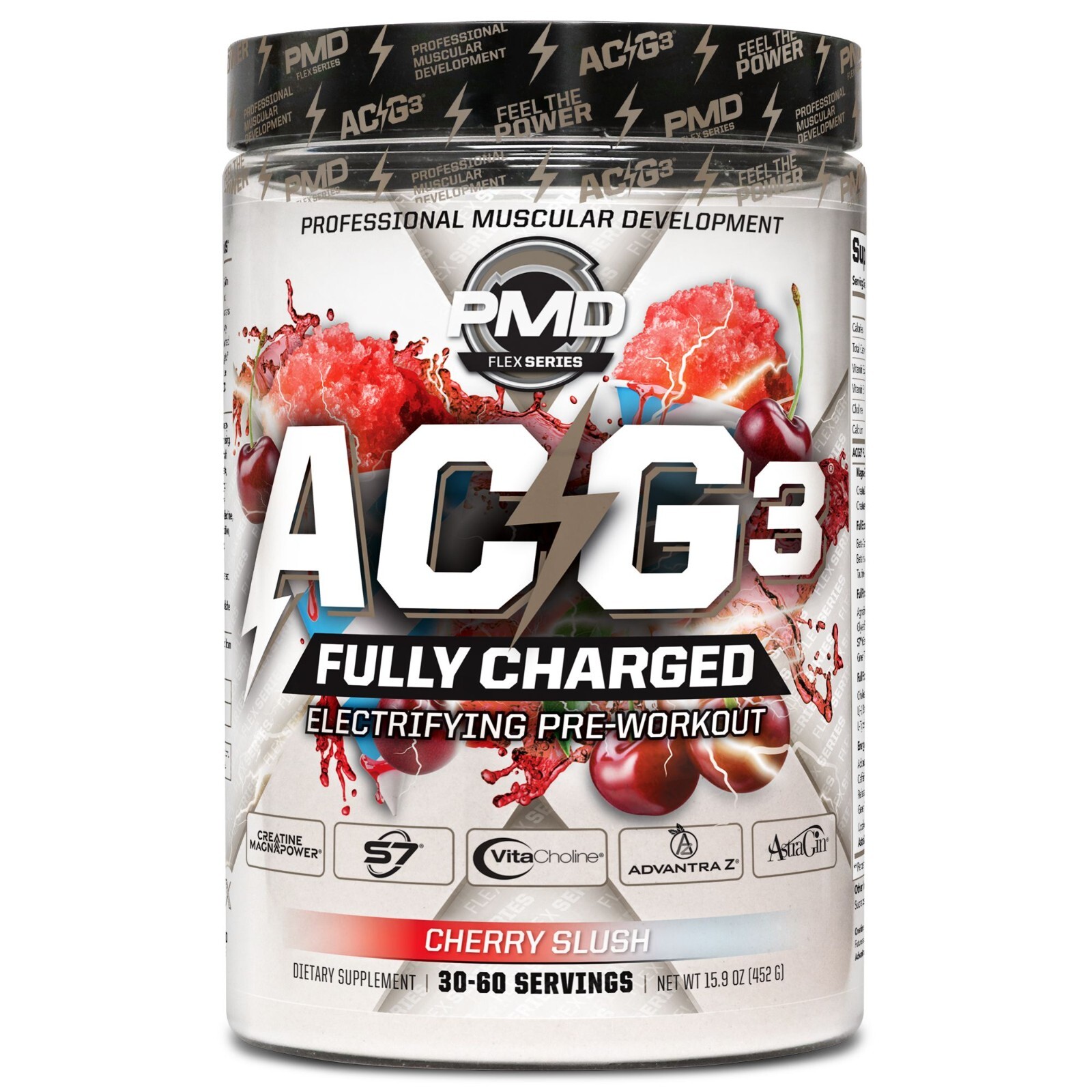 ACG3 Fully Charged – Pre Workout – Drink Mix- Cherry Slush (30-60 Servings)