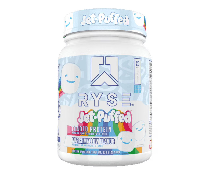 RYSE Loaded Protein Powder, Jet Puffed Marshmallow, 20 Servings, 25g Protein, Po