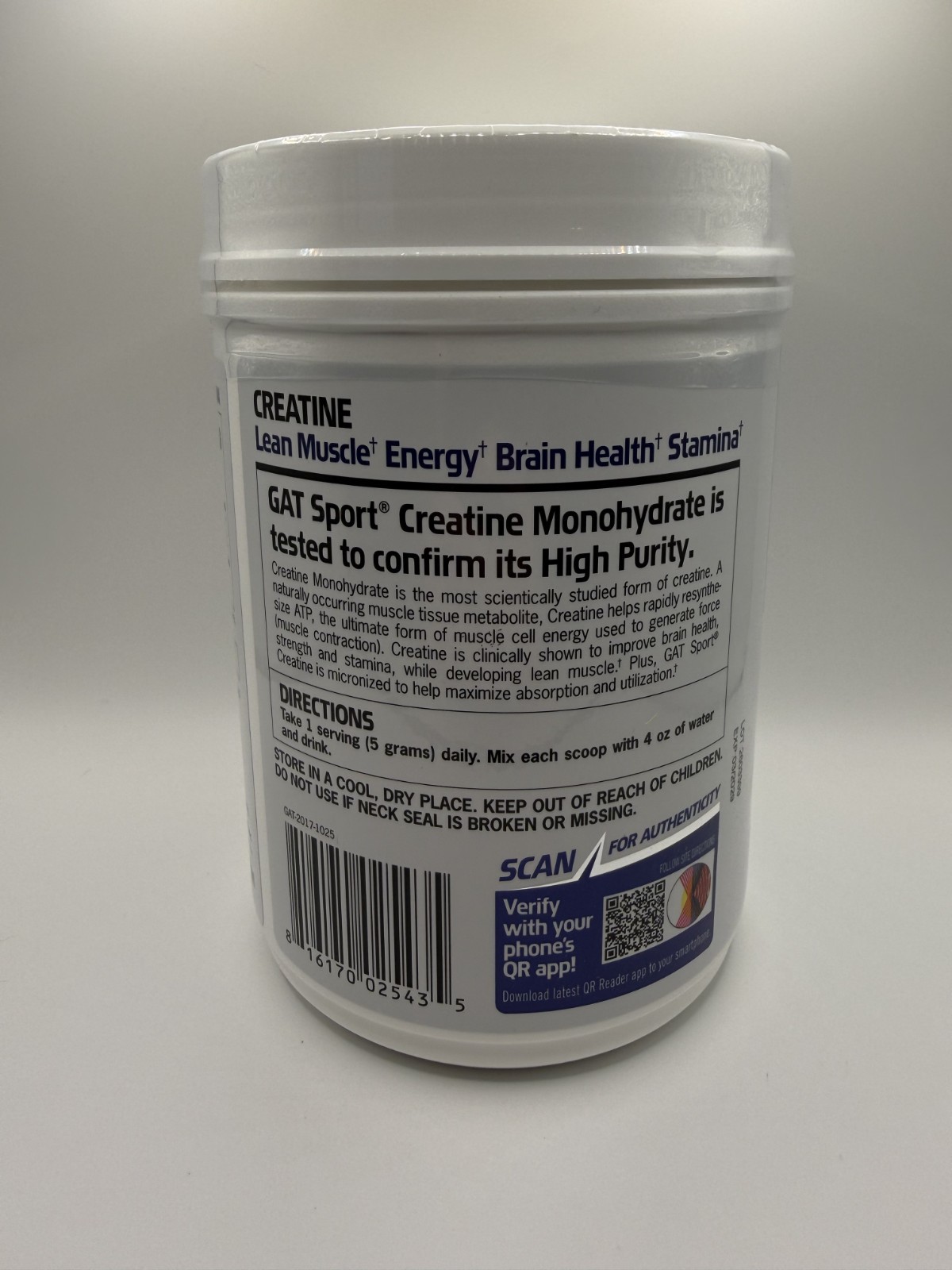 Gat Sport Creatine High Quality Micronized Powder Net Wt 35.3 oz(1kg) – Brandnew