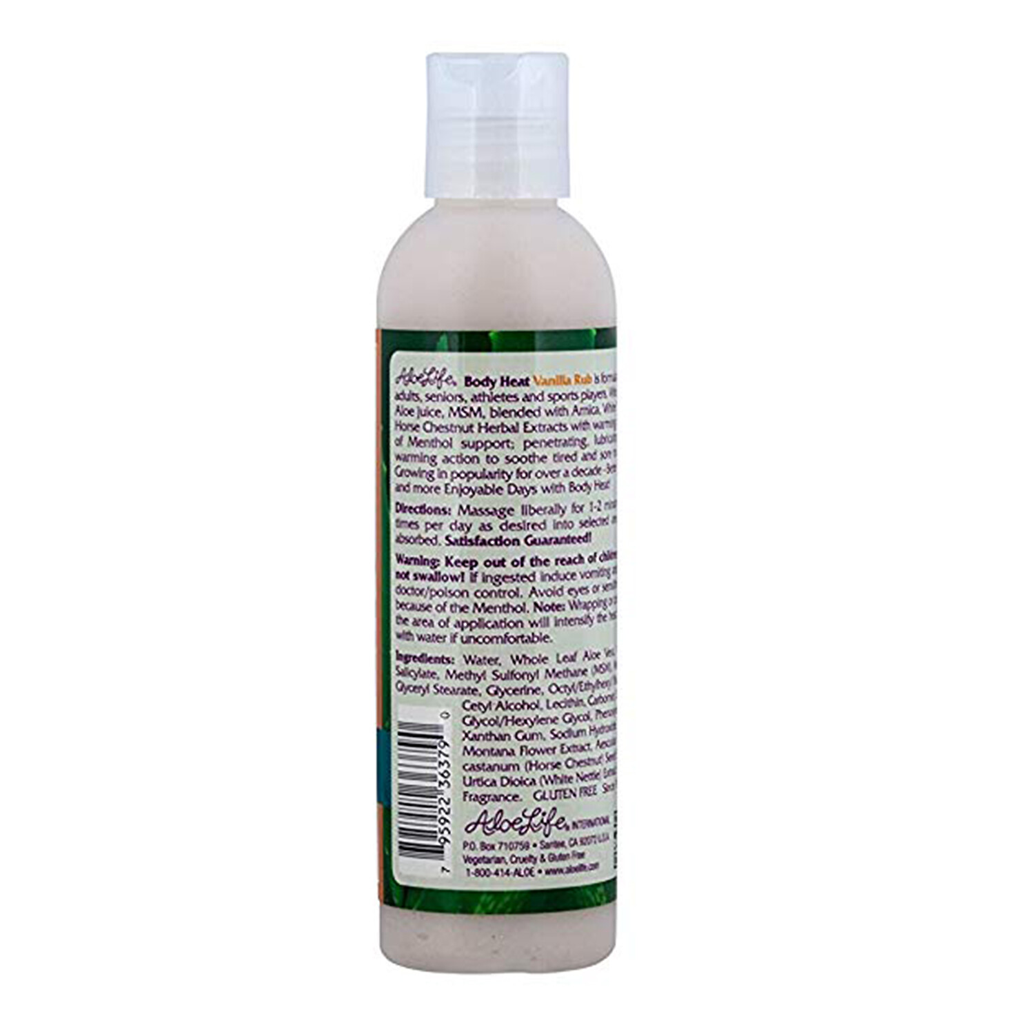Aloe Life Body Heat Vanilla Rub, 7 Ounce