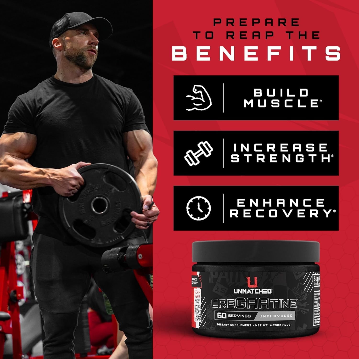 Unmatched CreGAAtine Optimized Creatine | Creatine Monohydrate + GAA Guanidin…