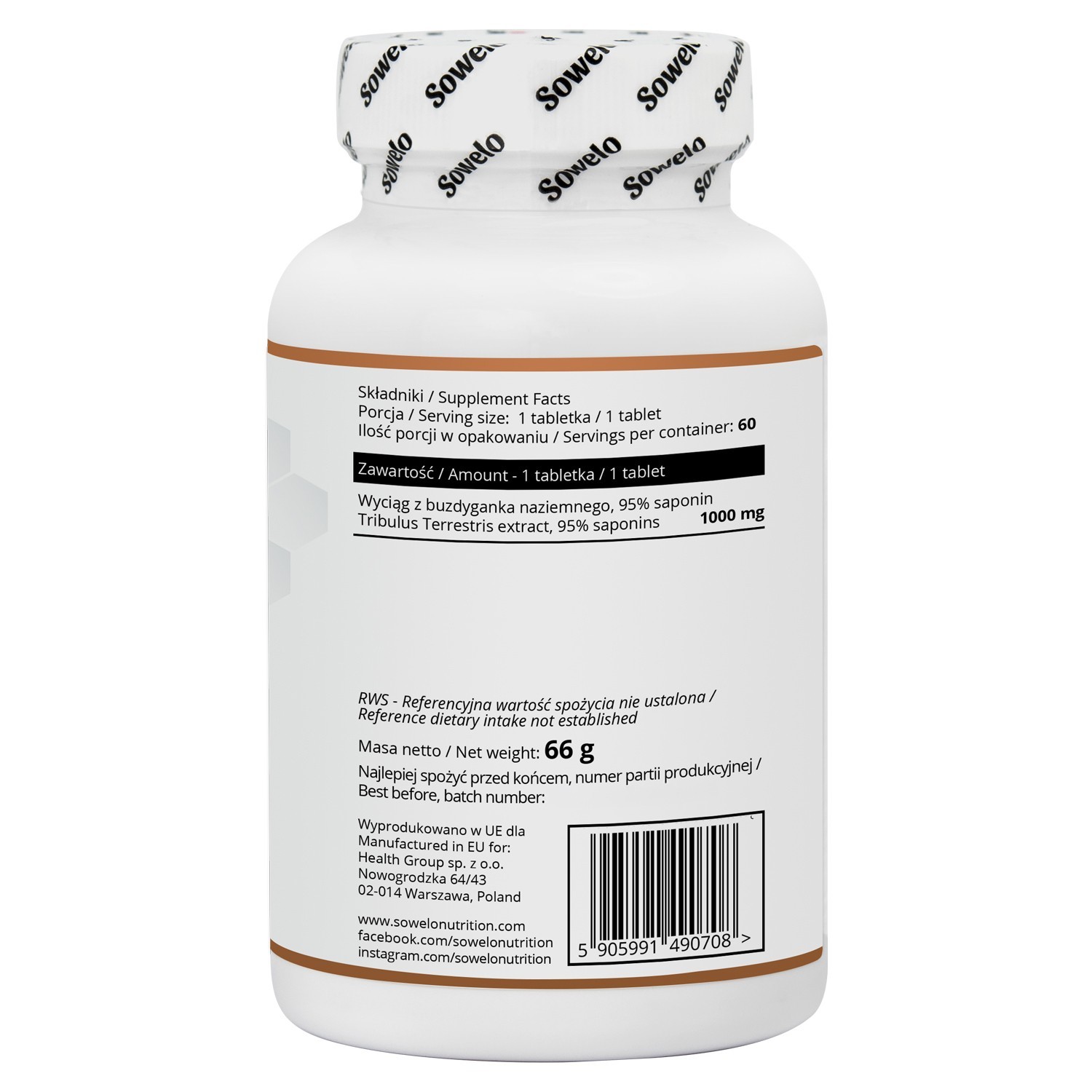 Tribulus Terrestris 1000 mg – 95% Saponins – Tablets – Men’s Vitality, Energy