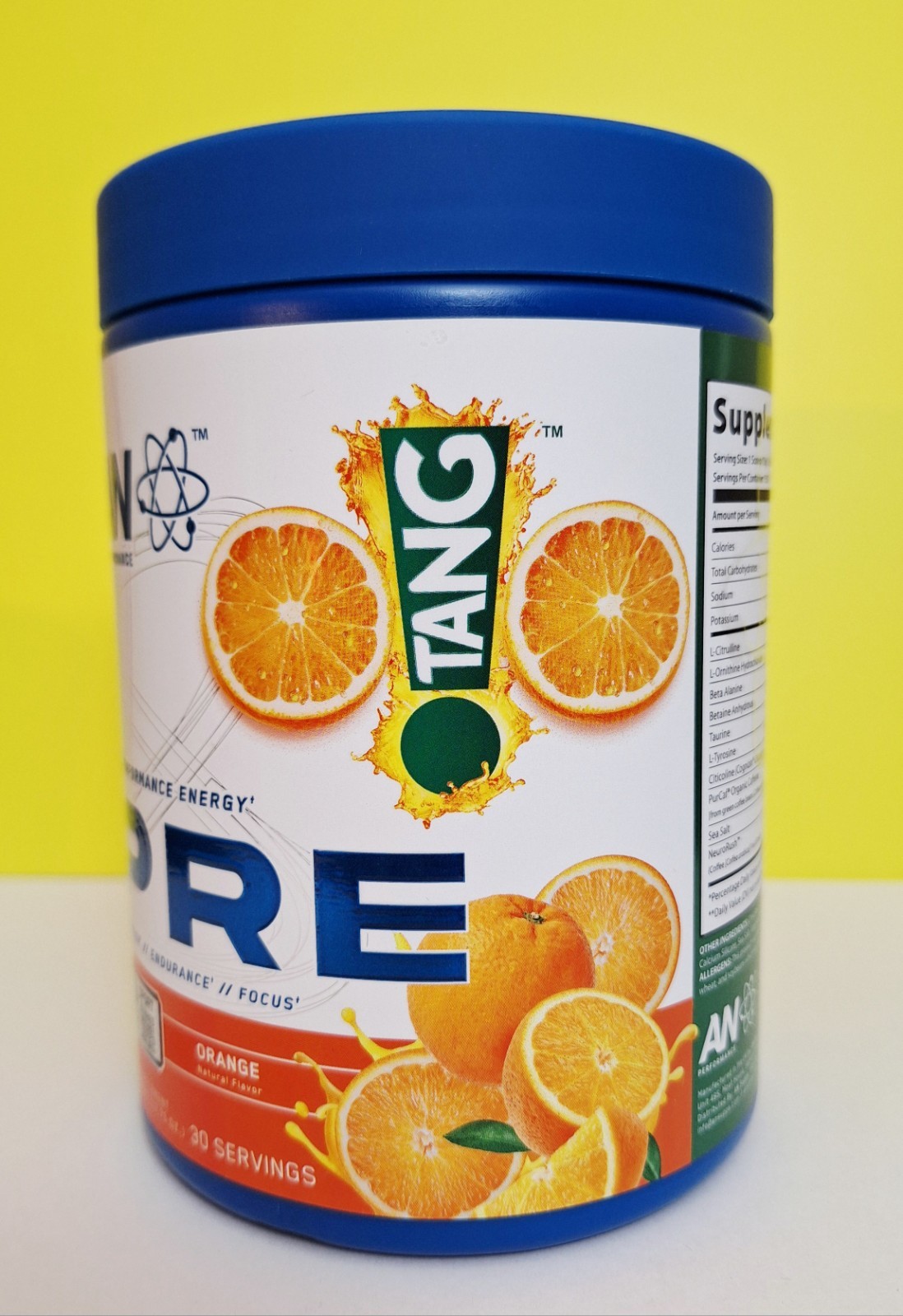 AN Performance TANG🍊 Pre-Workout, 30 Servings, 150mg Natural Caffeine, 04/2027✨