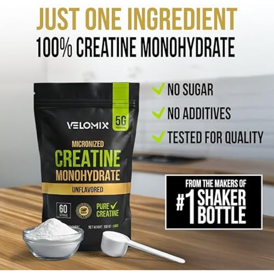 Micronized Creatine Monohydrate Powder – 100% Pure Creatine Powder Unflavored an
