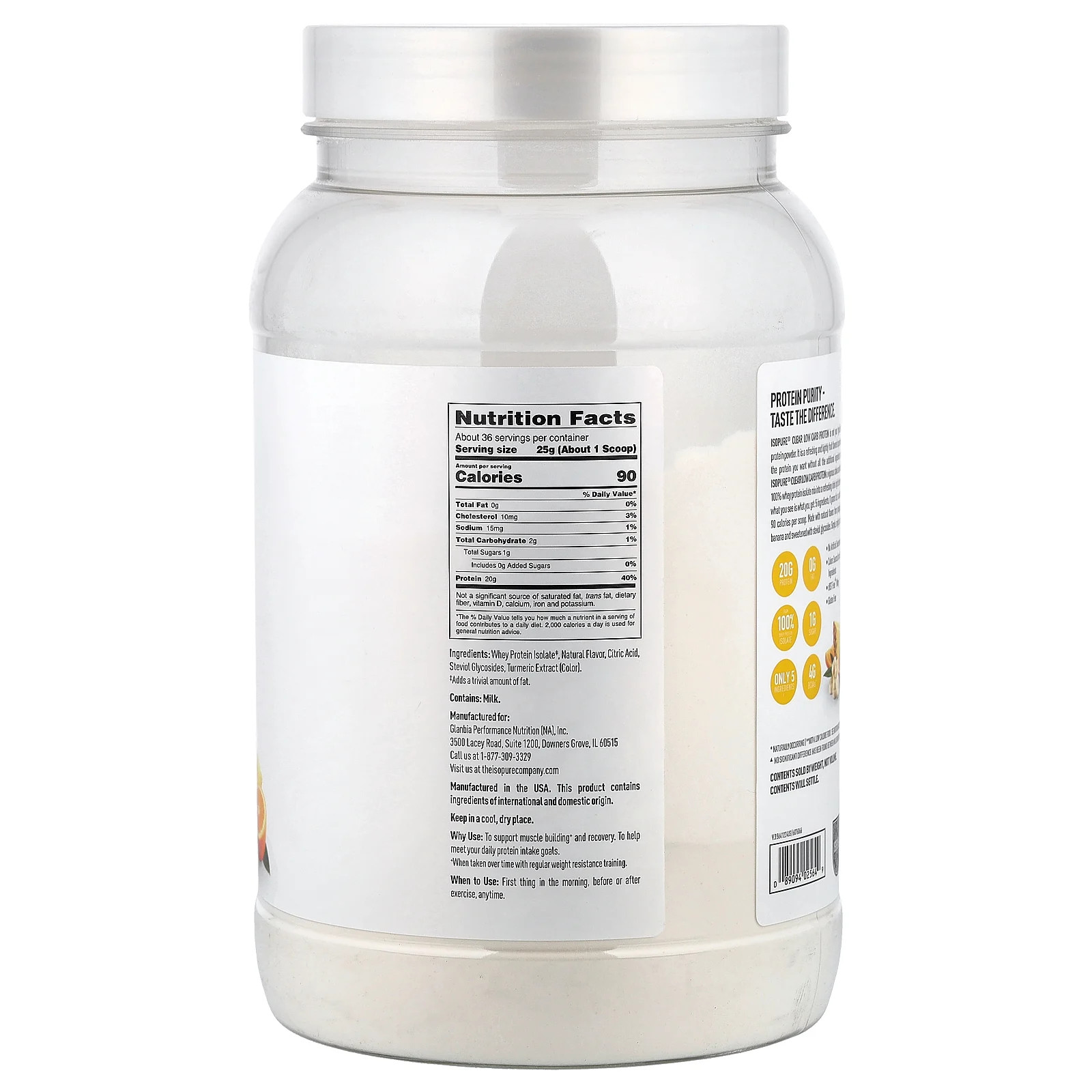 Infusions Protein Powder, Pineapple Orange Banana, 1.98 lb (900 g)