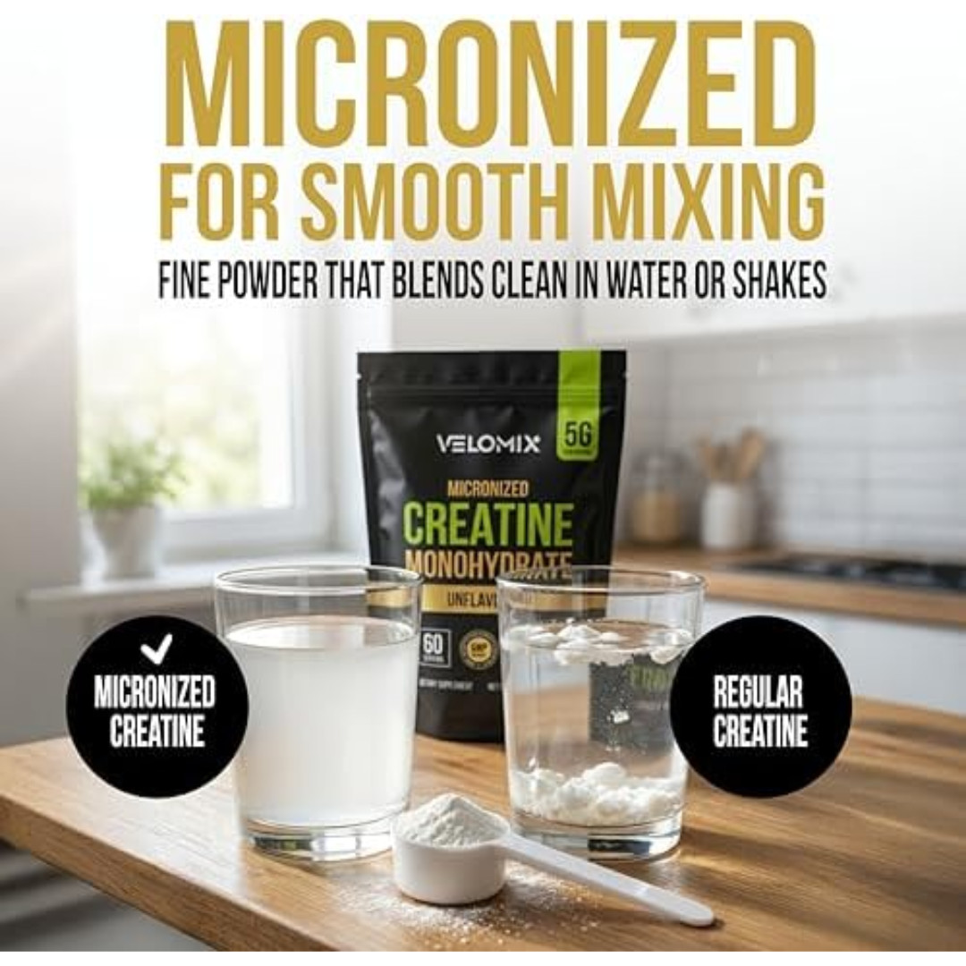 Micronized Creatine Monohydrate Powder – 100% Pure Creatine Powder Unflavored an