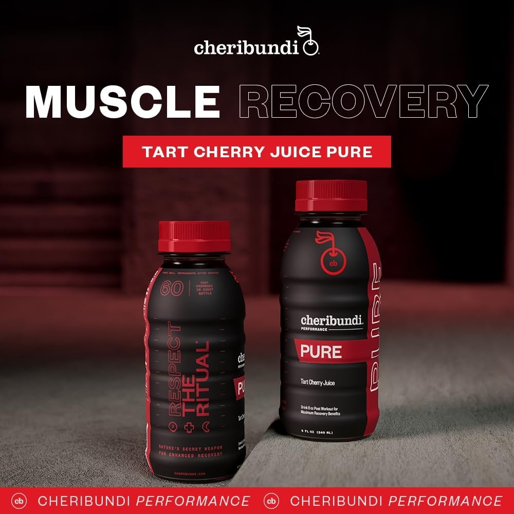 Cheribundi Tart Cherry Juice 8 fl oz 24 Pack | Natural Recovery Sleep Drink USA