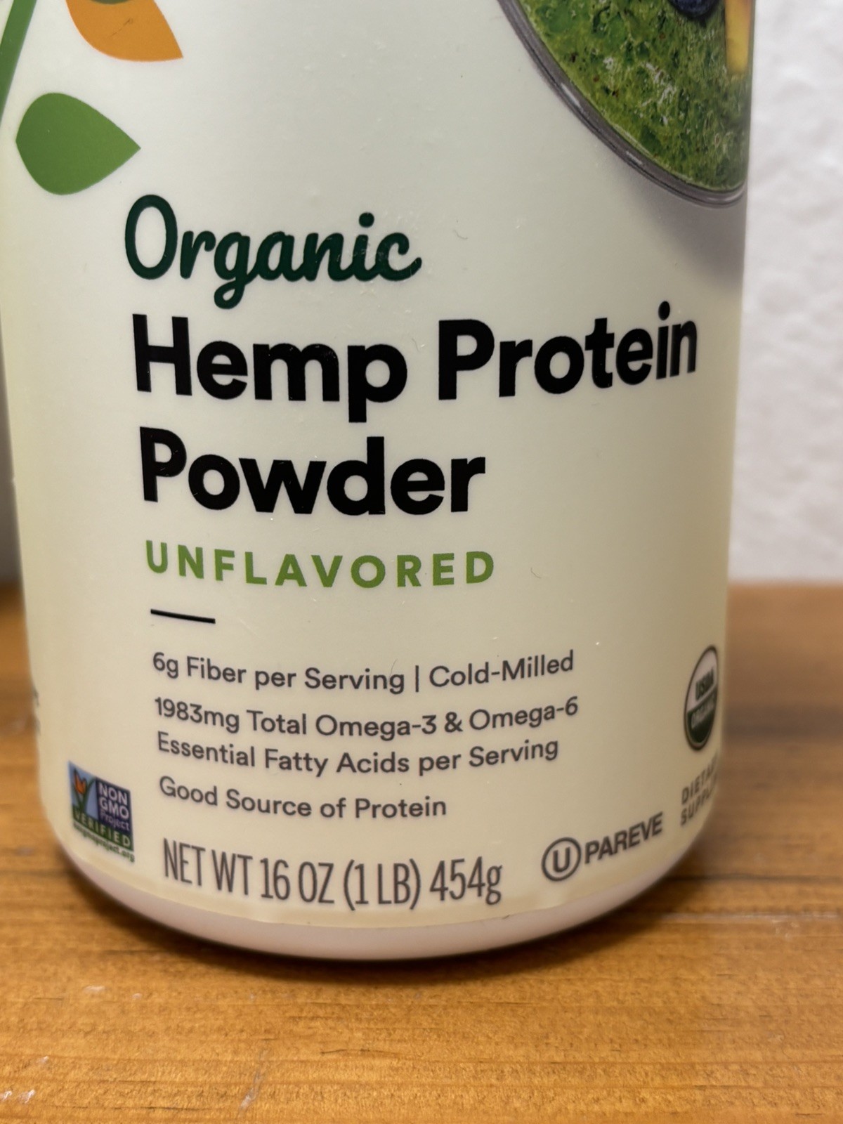 365 Whole Foods Organic Hemp Protein Powder, 16 oz Unflavored Pack of 2