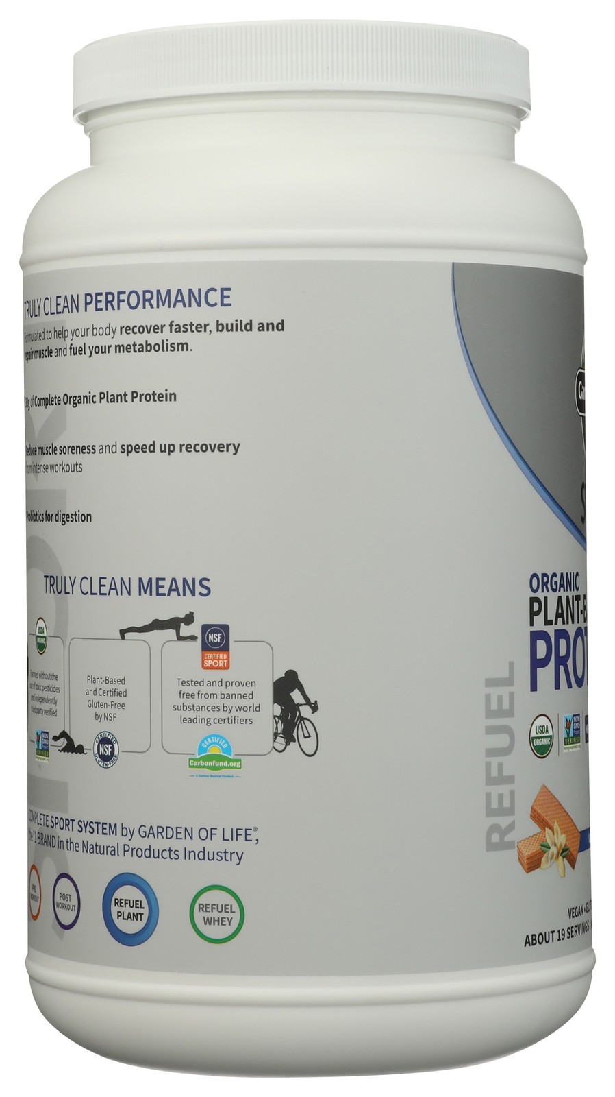 Garden Of Life Vanilla Sport Plant-Based Protein 28.4 Oz Tub 1 Pack
