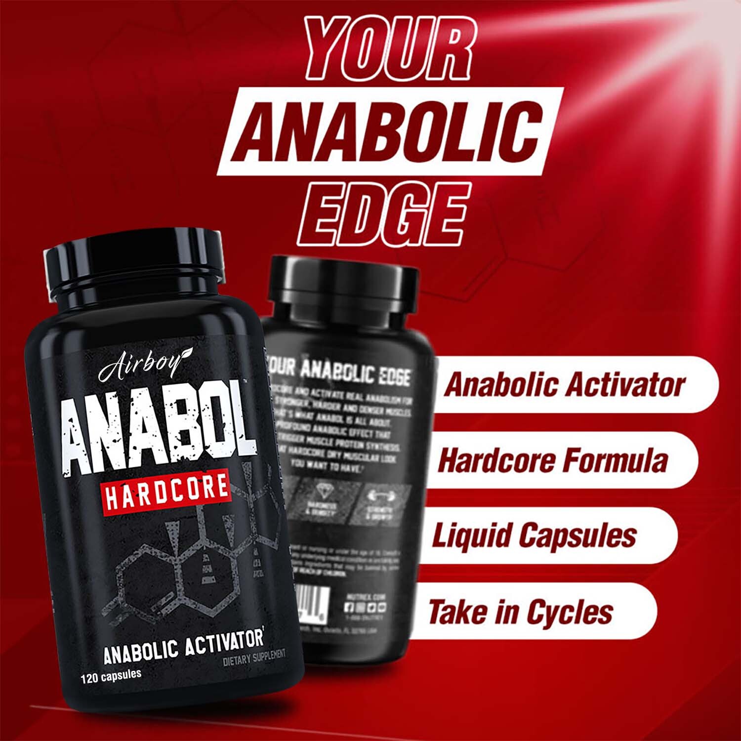 120pcs Anabolic Activator- Muscle Builder,Testosterone Booster, Energy Endurance