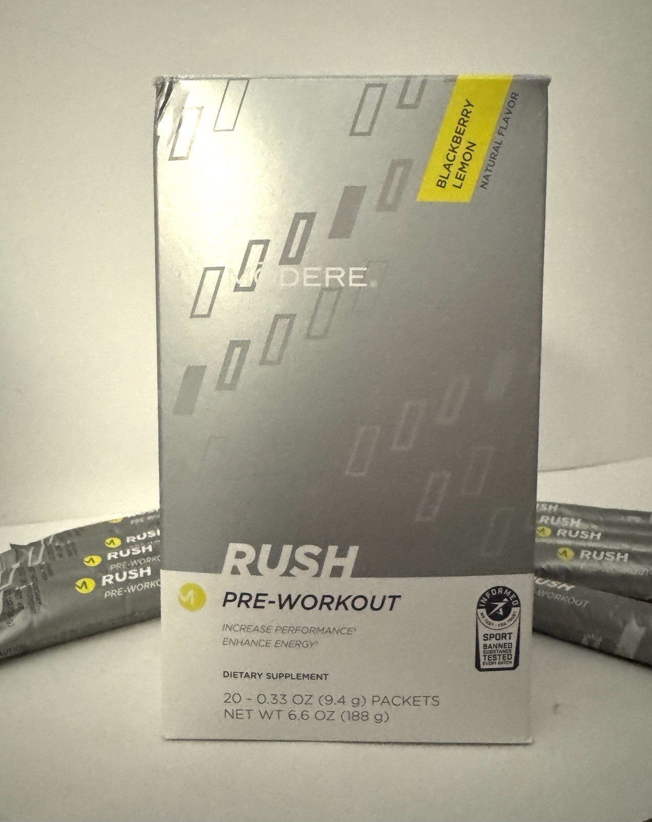 PRE Workout Modere Fitness Rush ~ Increased Performance, Enhanced Energy 29 Pkts