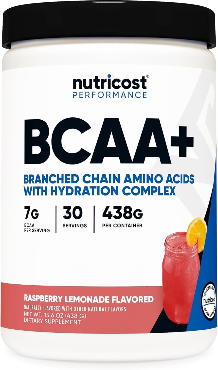 Nutricost BCAA+ Hydration Powder (Raspberry Lemonade) 30 Servings