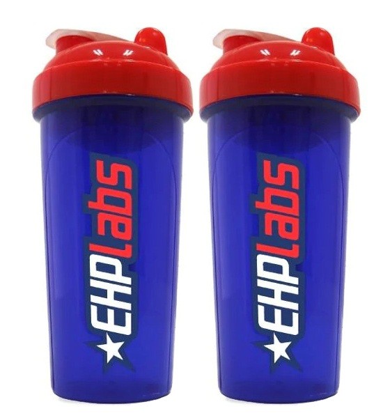 EHP Labs Blue Protein Powder Mixing Shaker Bottle 25 Oz. – 2 Pack
