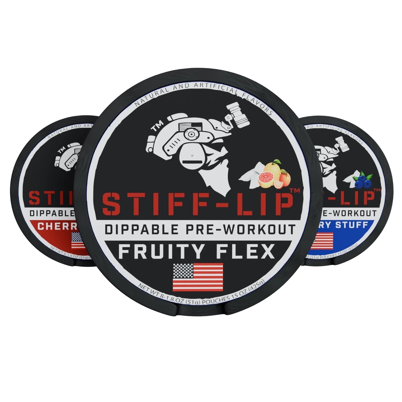 3 PACK STIFF LIP Dippable PRE-WORKOUT High Stim 300mg Caffeine See Description