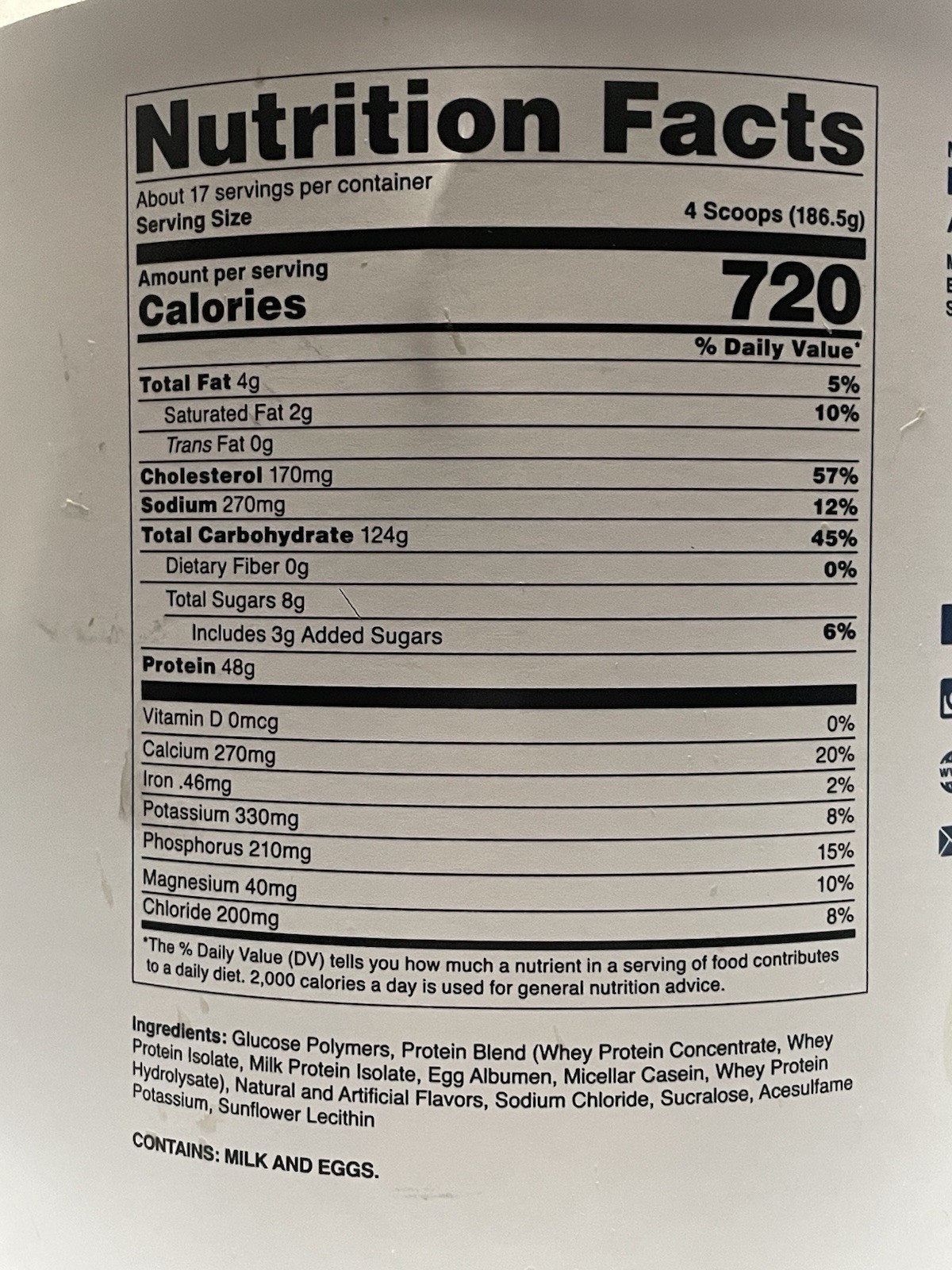 Vanilla Nutraone MassOne 111 oz Premium Protein Best By 4/26
