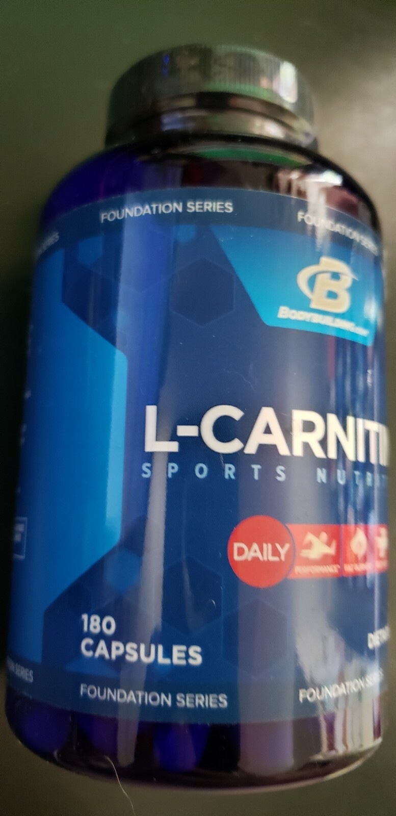 Bodybuilding.com – L-Carnitine – 180 Capsules – Fat burner/Recover – Exp 3/2025