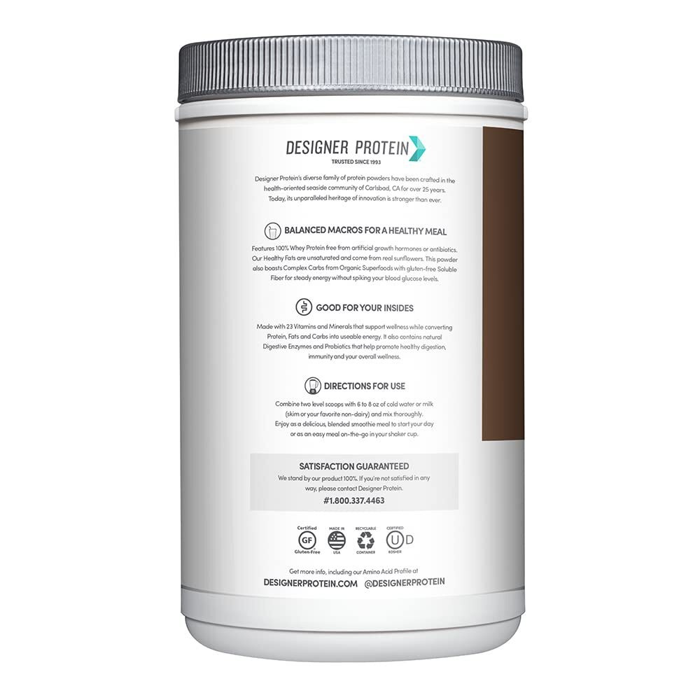 4/27 Designer Whey, Meal Replacement Protein Powder, Milk Chocolate, 1.72 lb
