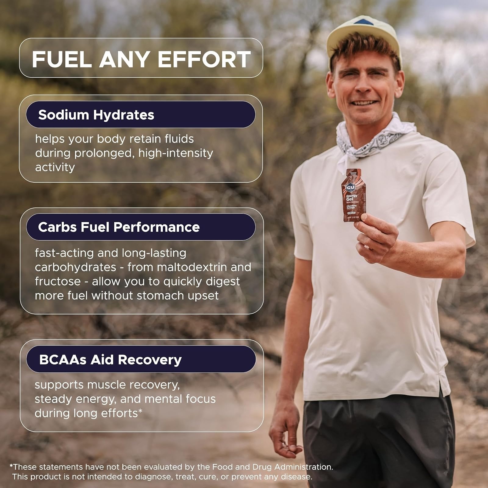 GU Energy Original Sports Nutrition Energy Gel | Vegan, Gluten-Free | 8-Count
