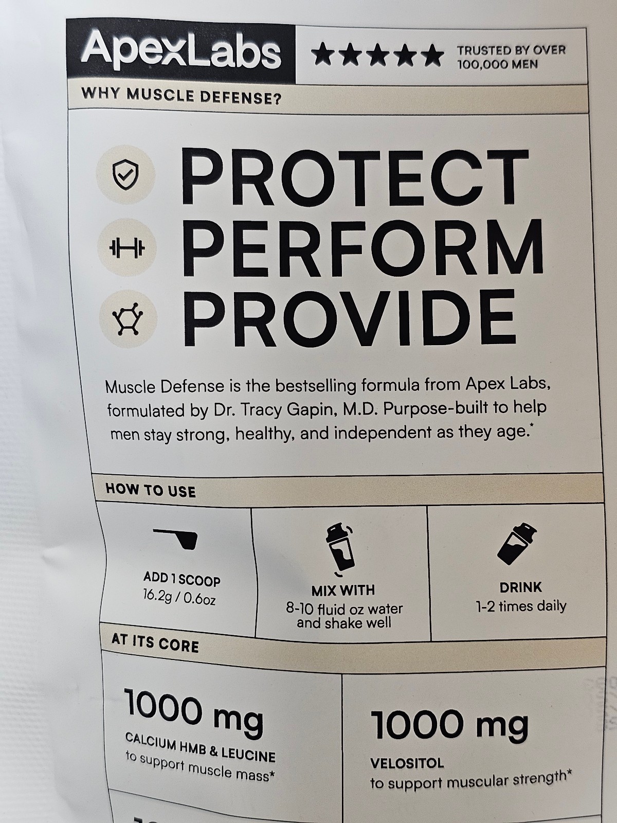 Apex Labs Muscle Defense Vanilla Protein Shake 15 Servings New Sealed! Exp 4/28