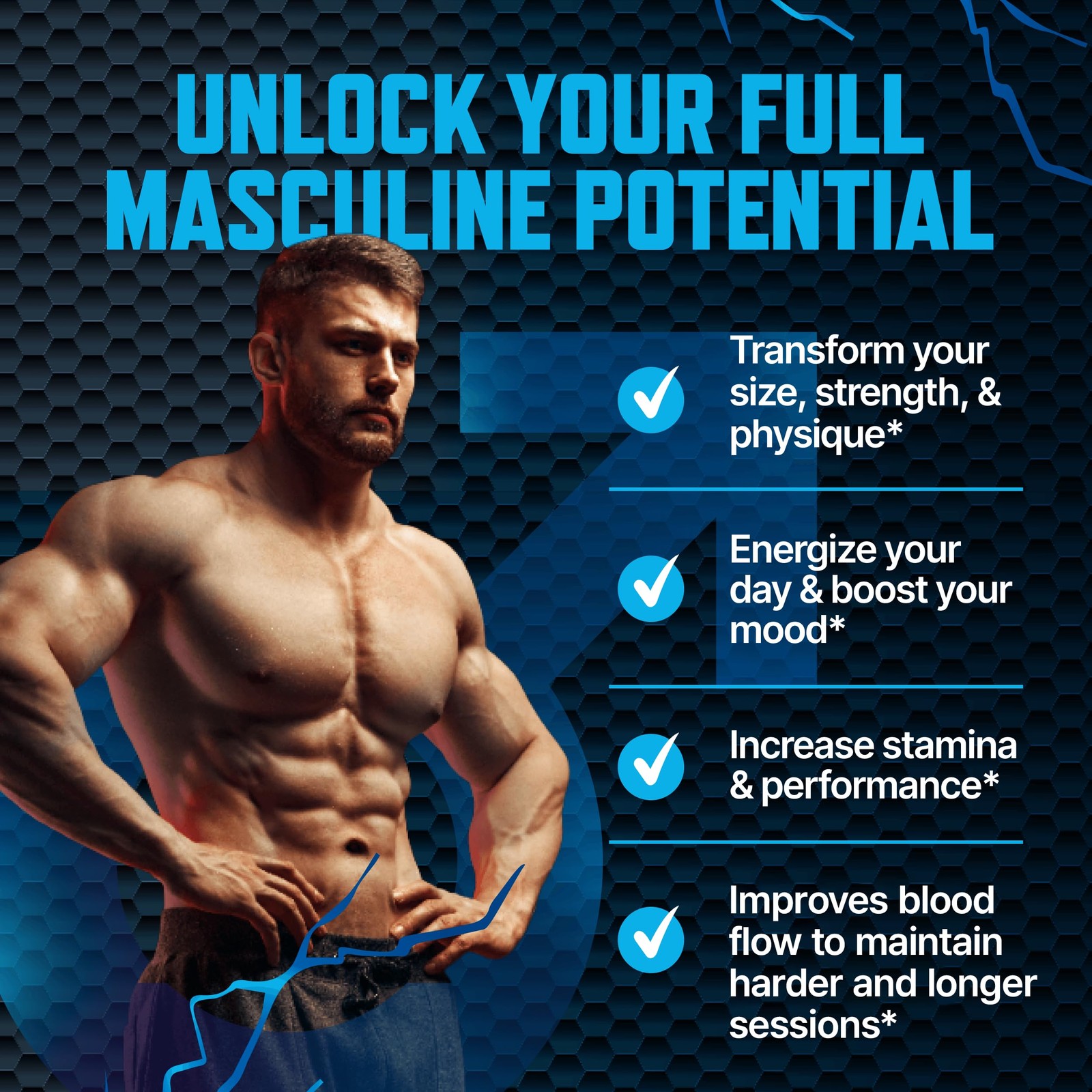 Testosterone Booster Gummies, Male Enhancing Supplement, 60 Count (Pack of 1)