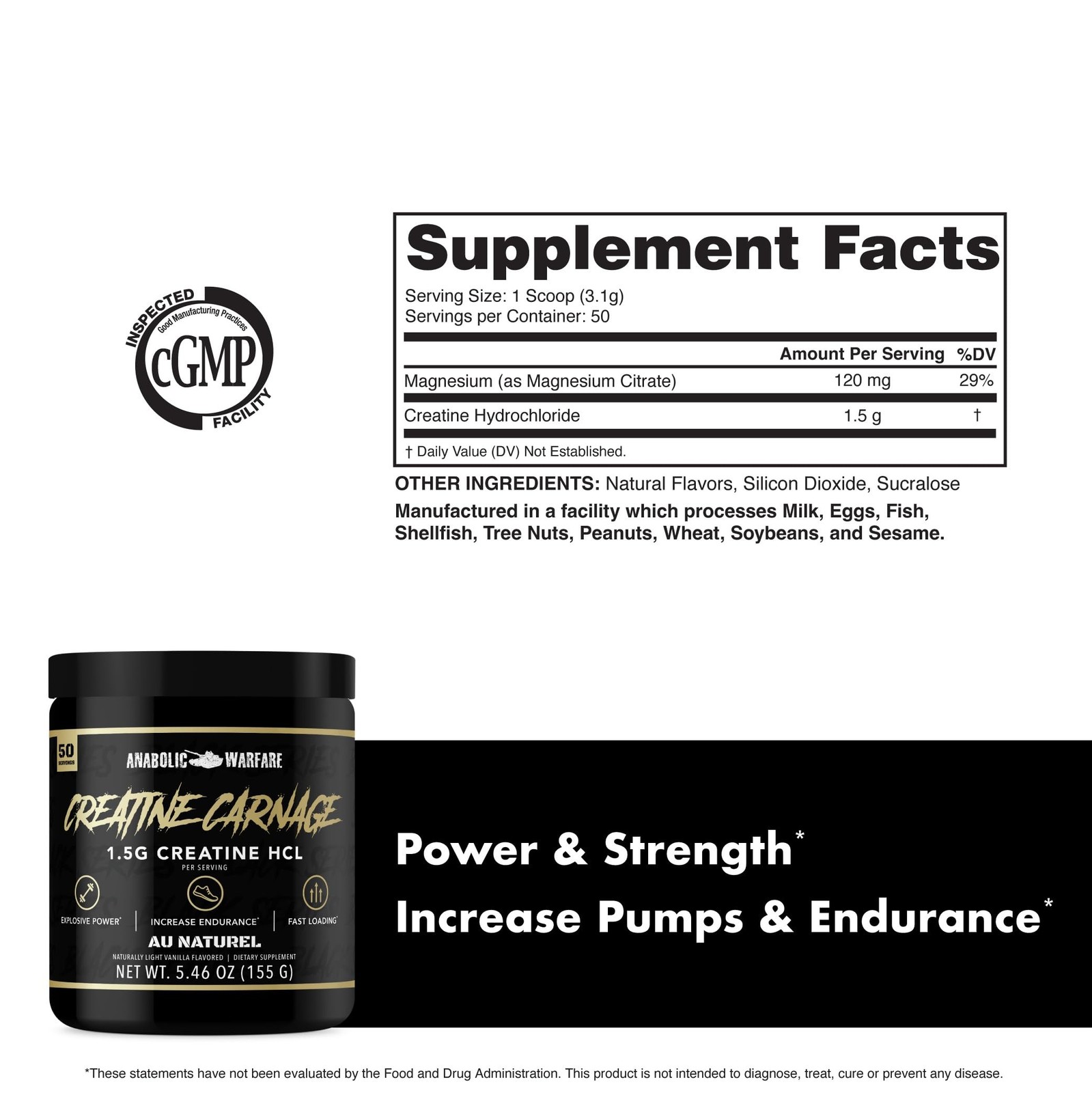 Creatine Carnage, Creatine HCL, Supports Optimal Strength, Endurance, Muscle …