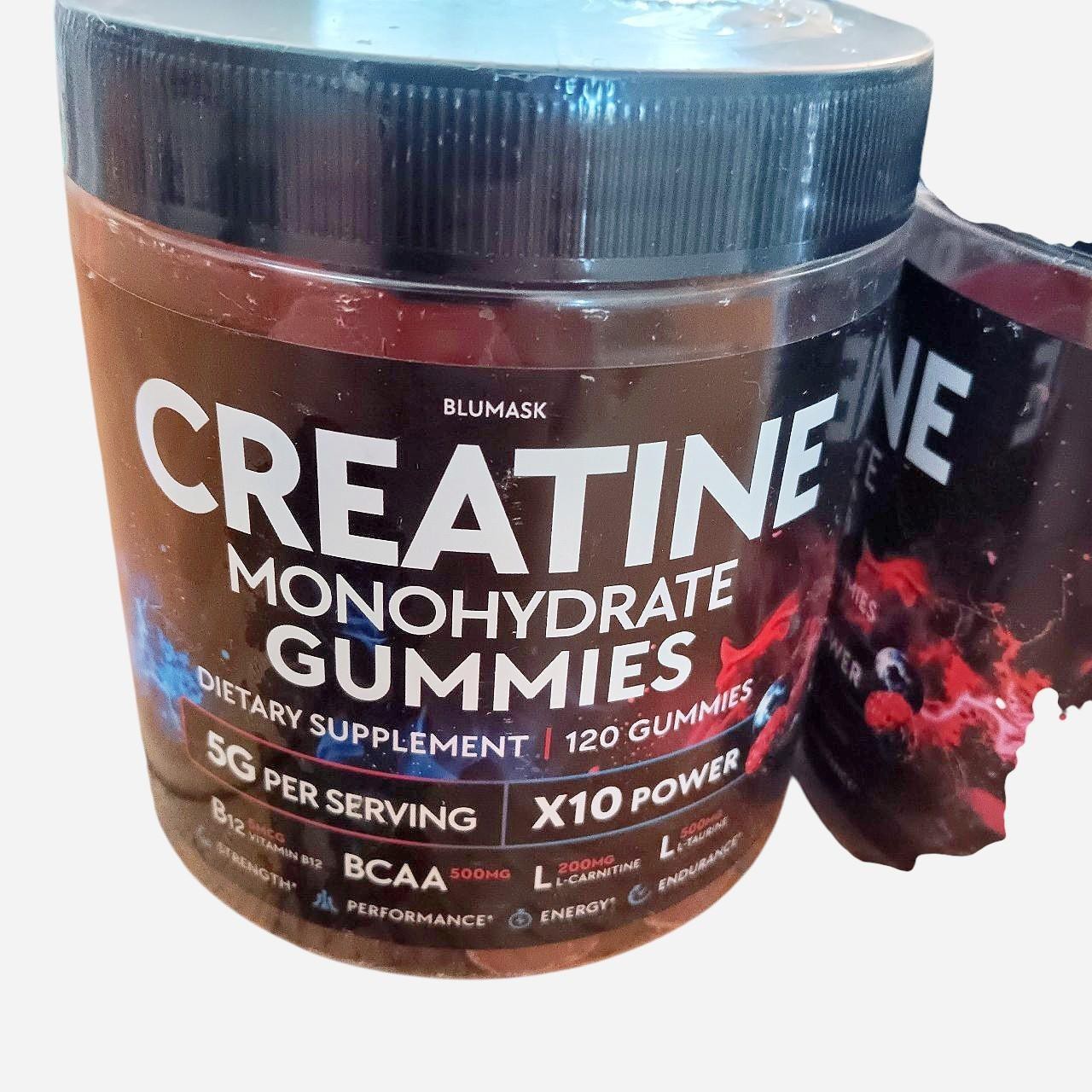 2 Pack Creatine Monohydrate Gummies Complex 5000 MG for Men & Women, Preworkout