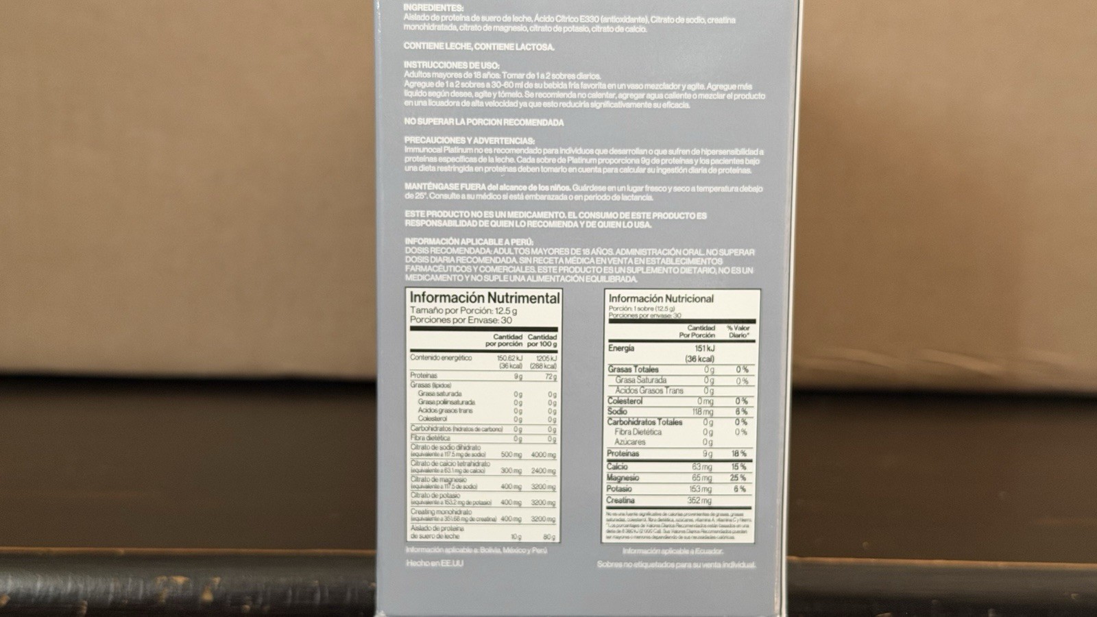 1 Immunocal MX 1 Immunocal Platinum