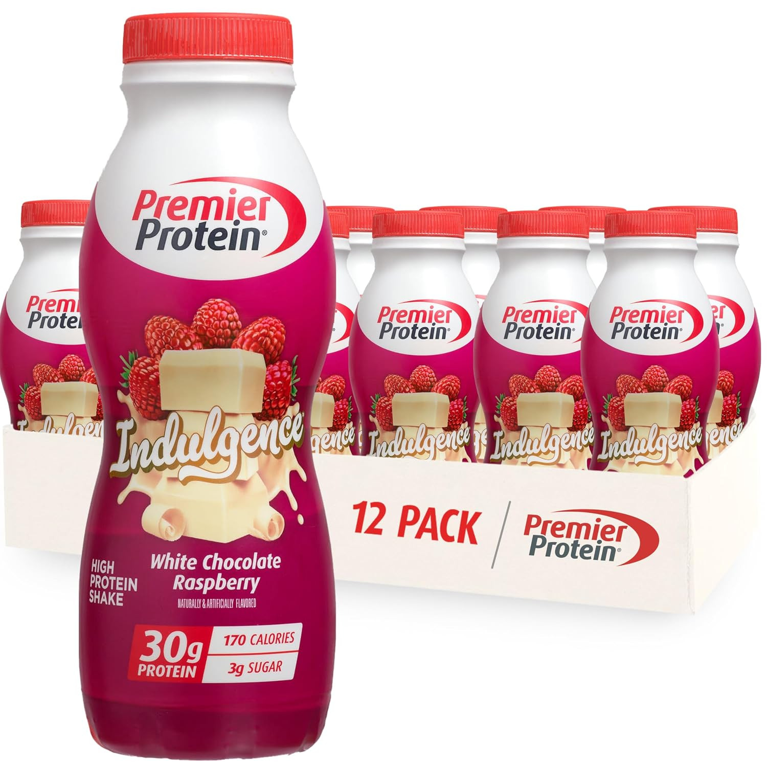 Shake INDULGENCE, White Chocolate Raspberry, 30G Protein, 170 Calories, 3G Sugar