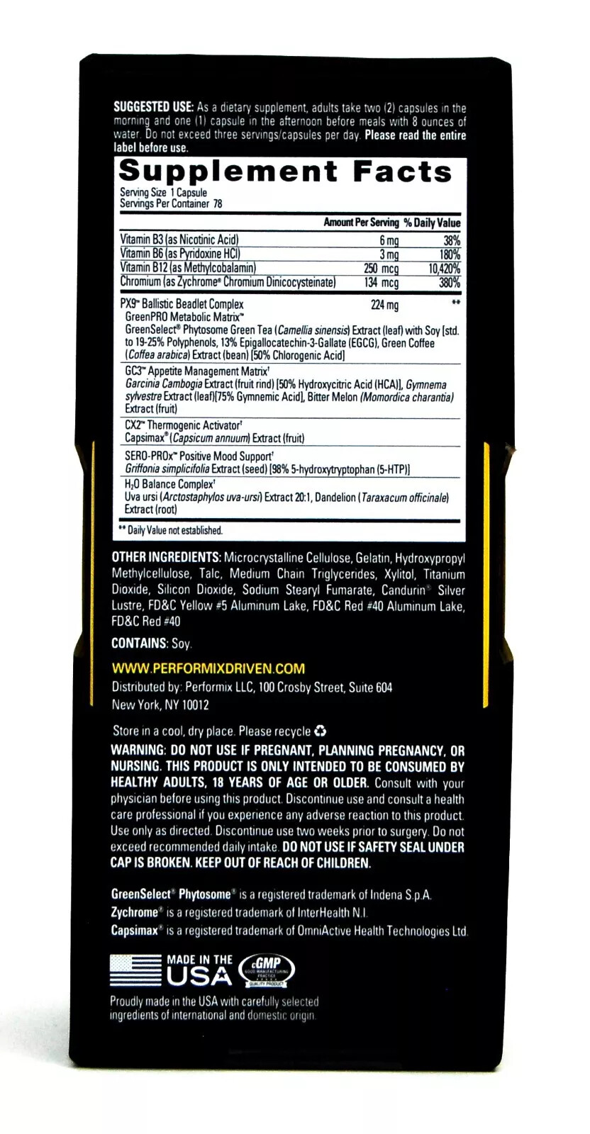 Performix STIM FREE Fat Burner Weight Loss Mood Enhancer 78 capsules STIMFREE