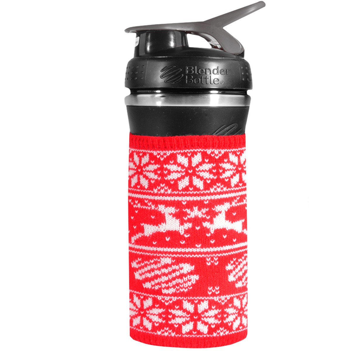 Blender Bottle Special Edition Knitted Winter Sweater Bottle Sleeve – Red