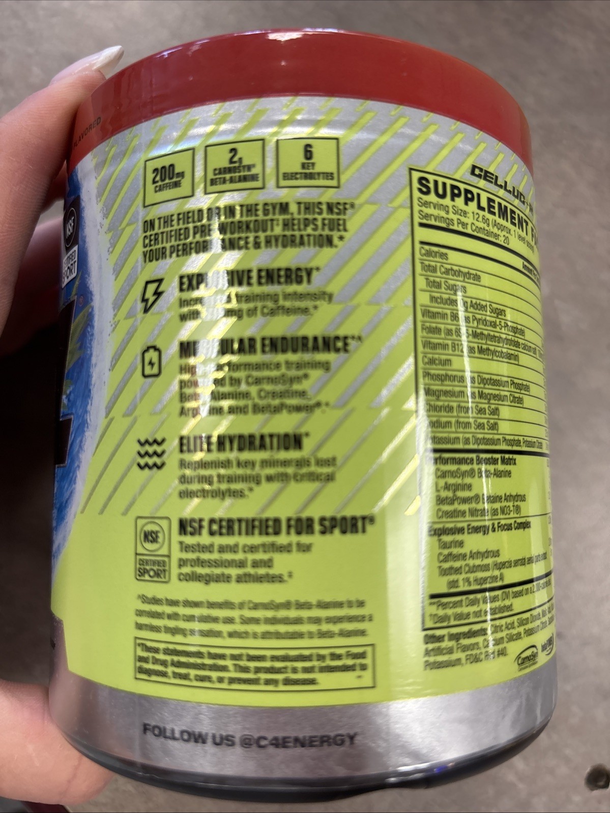 Cellucor C4 Sport Pre-Workout Hawaiian Punch Fruit Juicy Red 20 Serving Ex 1/27