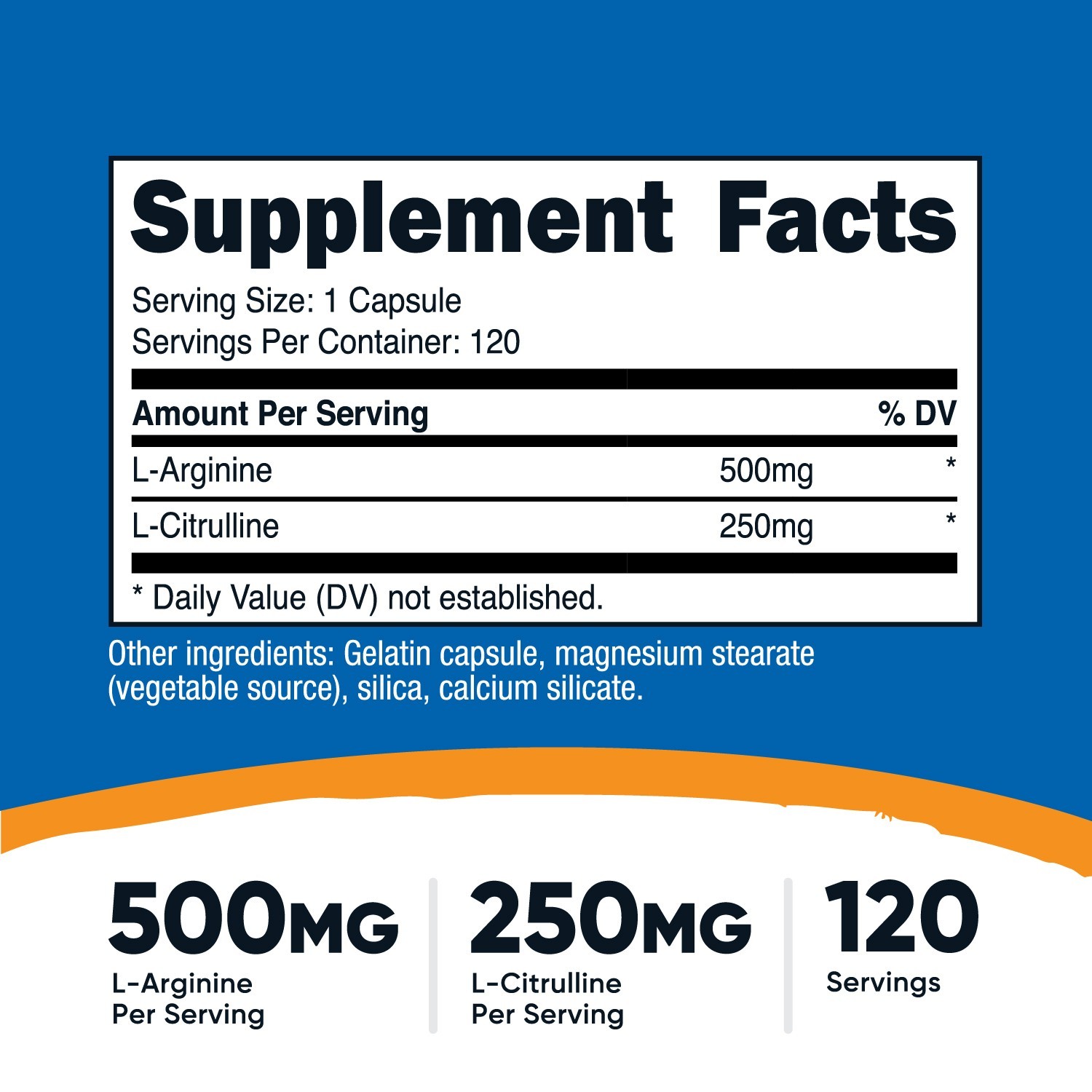 Nutricost L-Arginine L-Citrulline Complex 750mg, 120 Capsules – Non-GMO