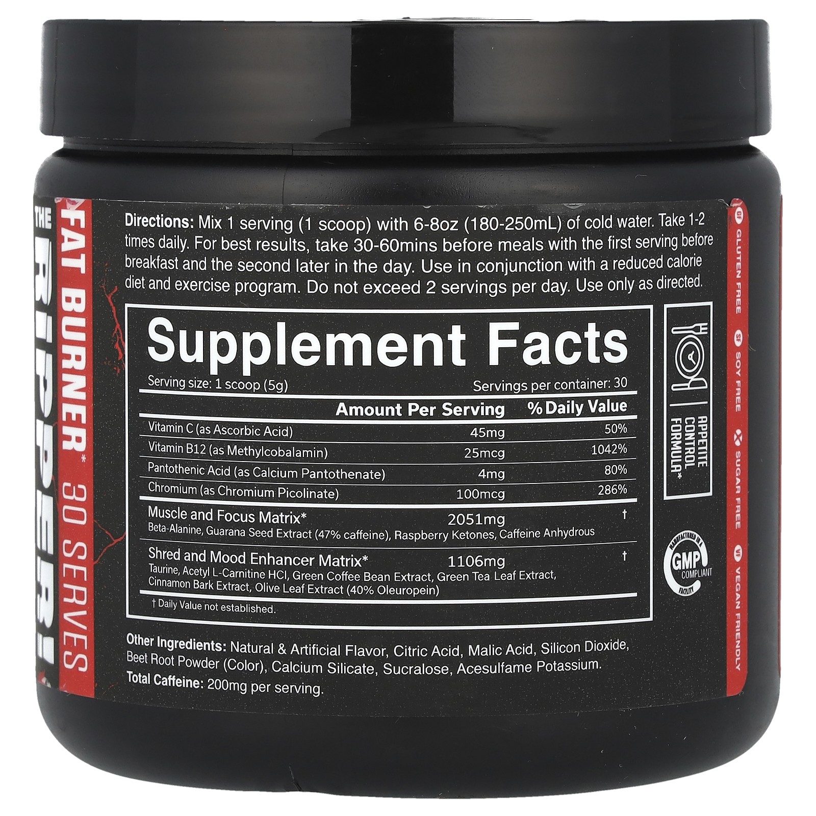 The Ripper! Fat Burner, Strawberry Shred, 5.3 oz (150 g)