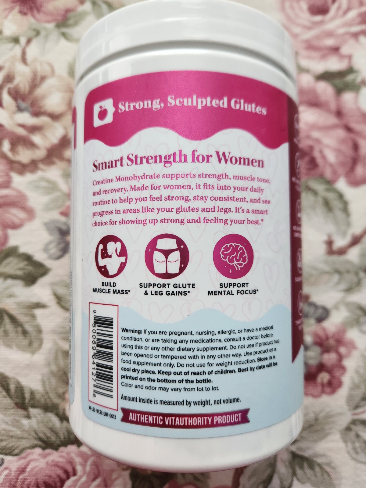 Vitauthority Women’s Micronized Creatine Monohydrate Powder ~ UNFLAVORED
