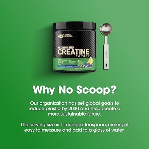 Micronized Creatine Monohydrate Powder – Blueberry Lemonade Flavor, 60 Servings,