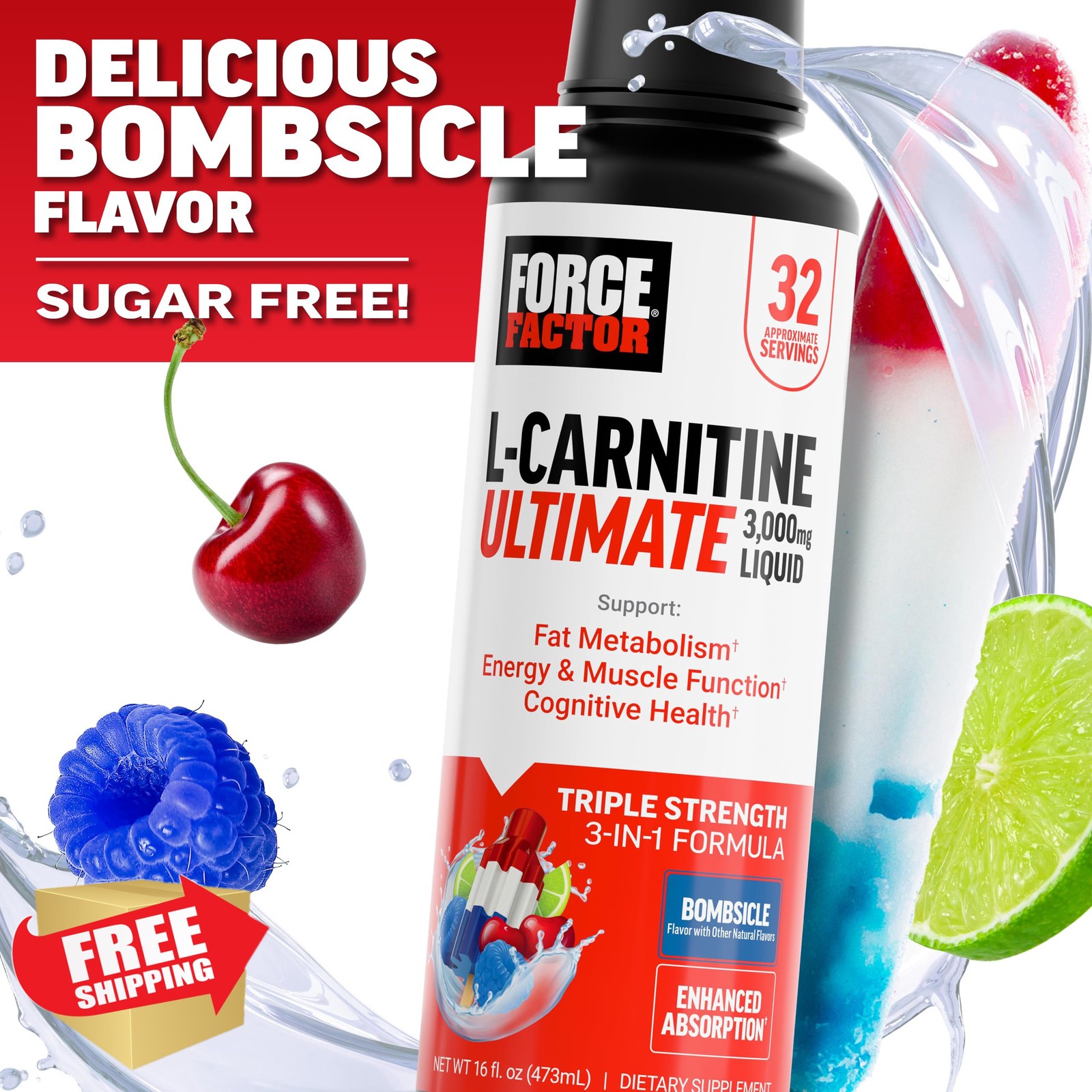 Force Factor L-Carnitine Bombsicle 16fl oz