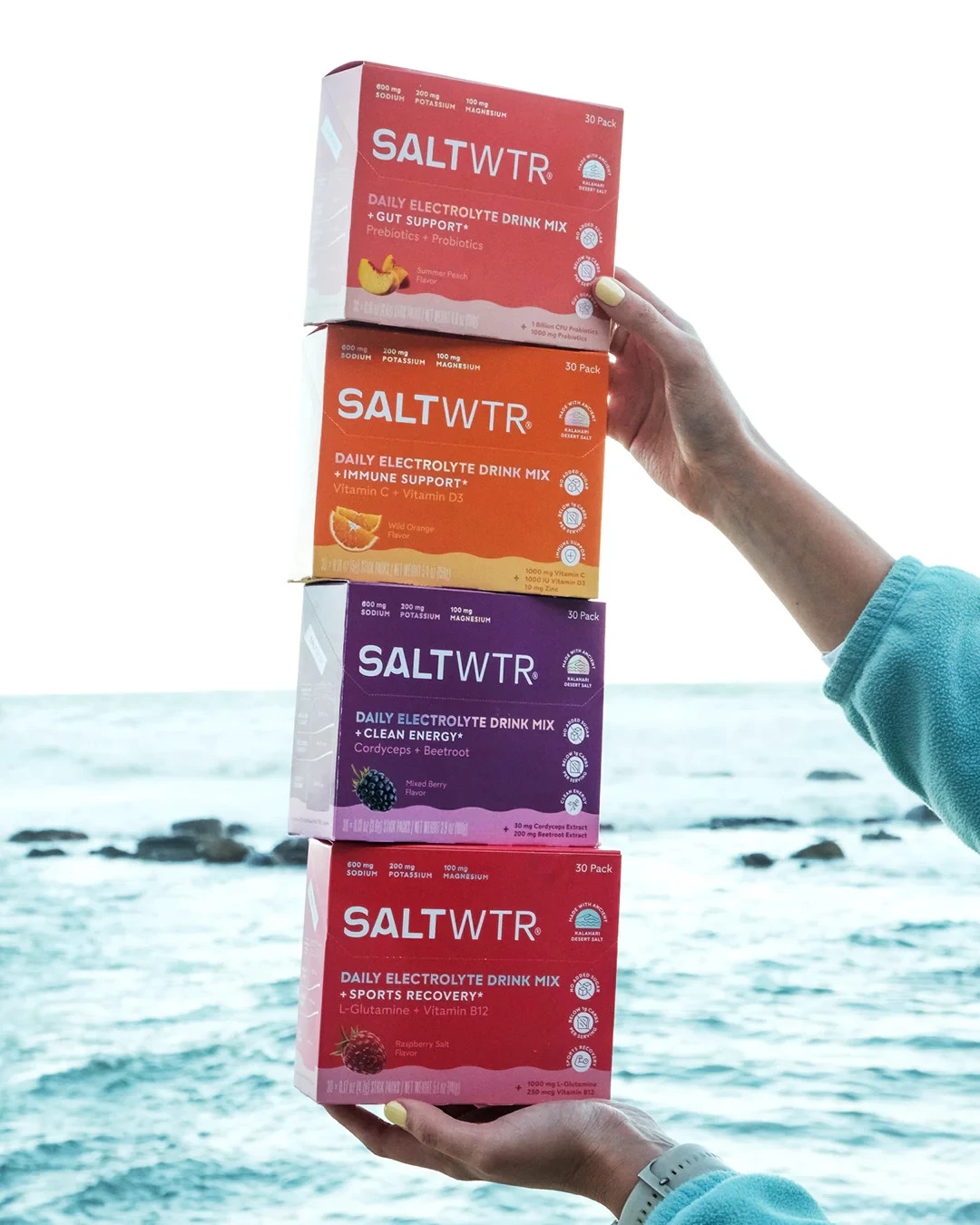SaltWTR Functional Electrolyte Hydration Drink Mix – Clean Energy – 30 Pack