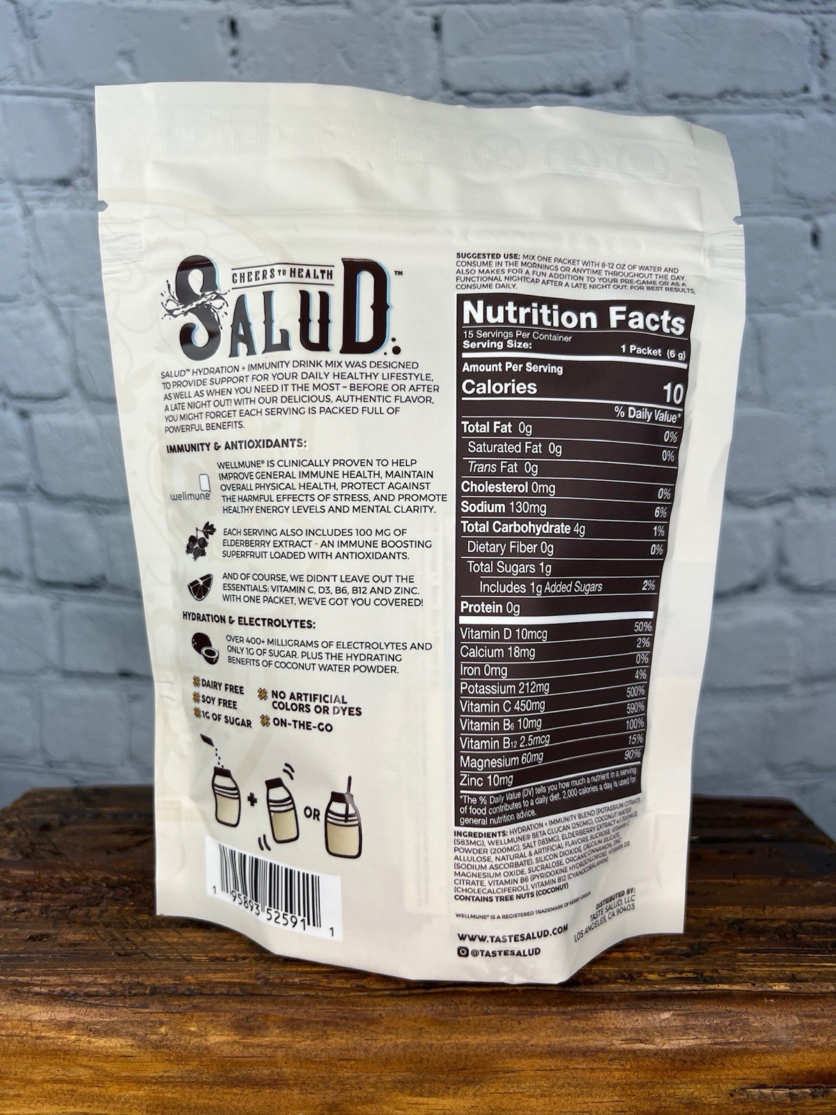 Salud Hydration & Immunity Drink Mix Comes With 15 Servings Flavor Horchata