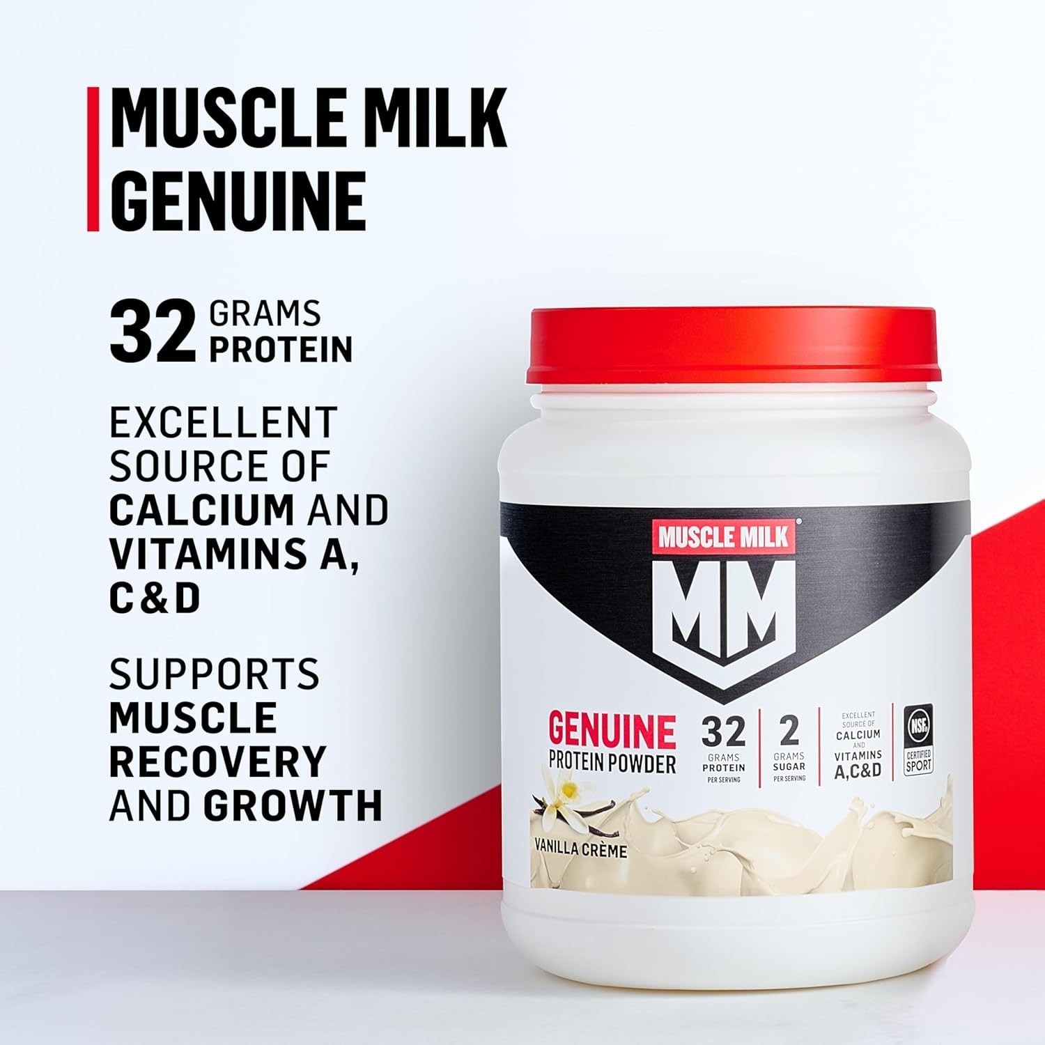 NEW Muscle Milk Genuine Protein Powder Chocolate 4.94 Pound 32g Protein/serving