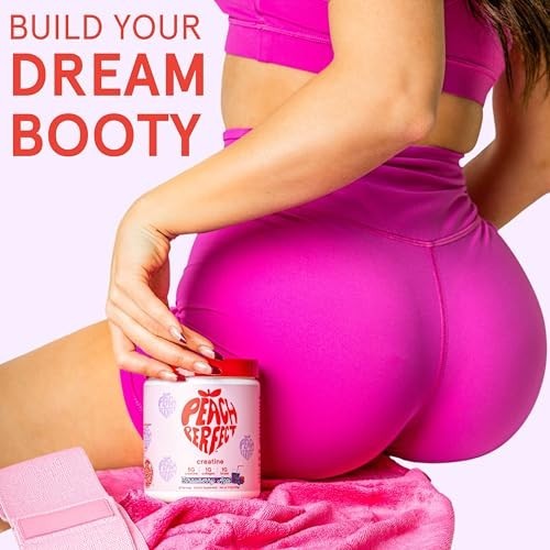 Peach Perfect Creatine Monohydrate Powder Pink Lemonade Glute Builder Creatin…
