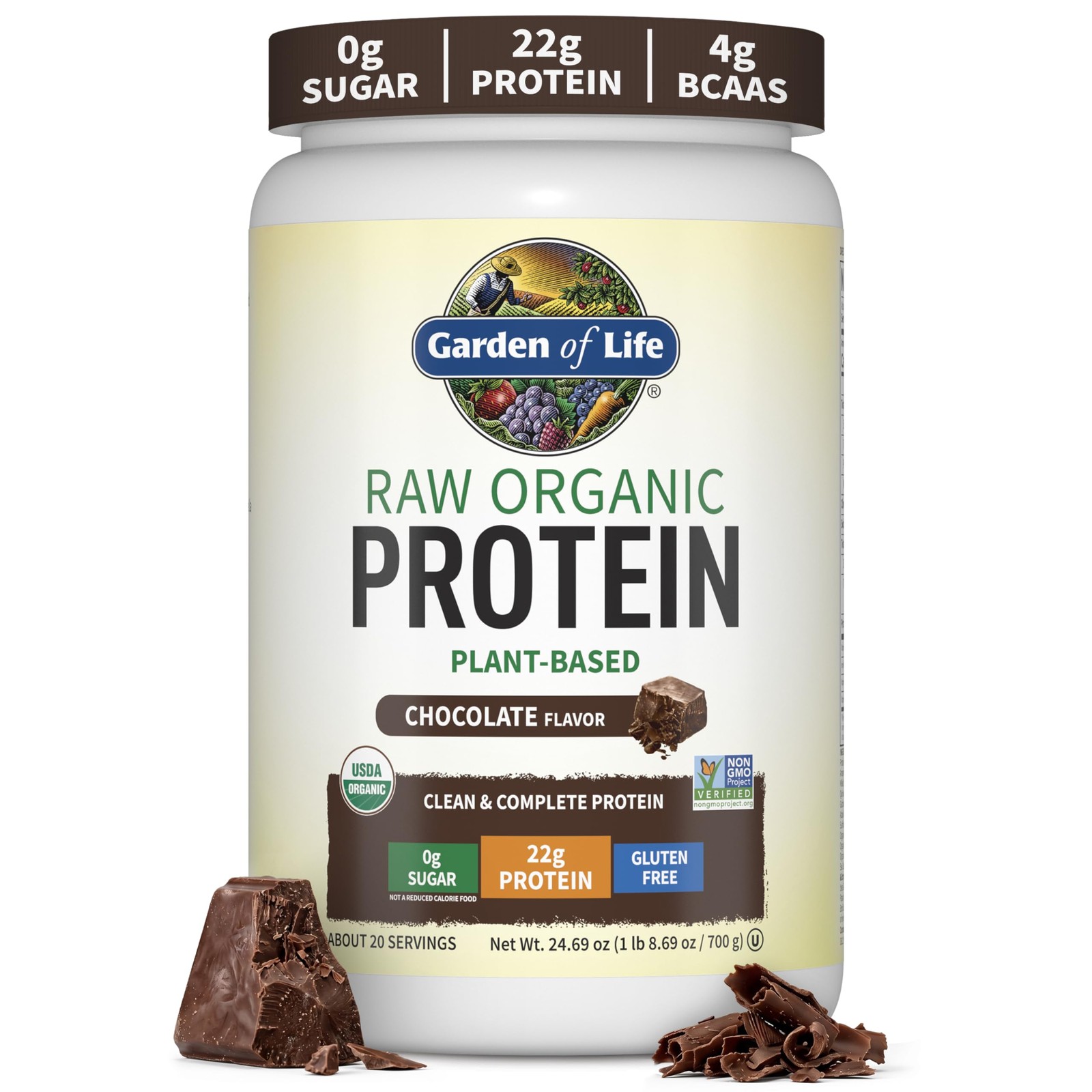 Garden of Life Protein Powder, Vegan 1.46 Pound (Pack 1), Chocolate