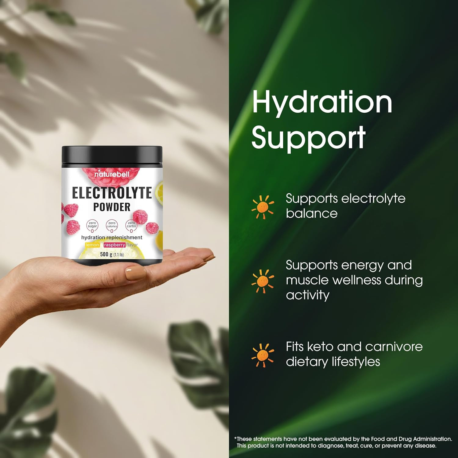 Electrolytes Powder – 500 G – Hydration Support with Essential Minerals – Energy