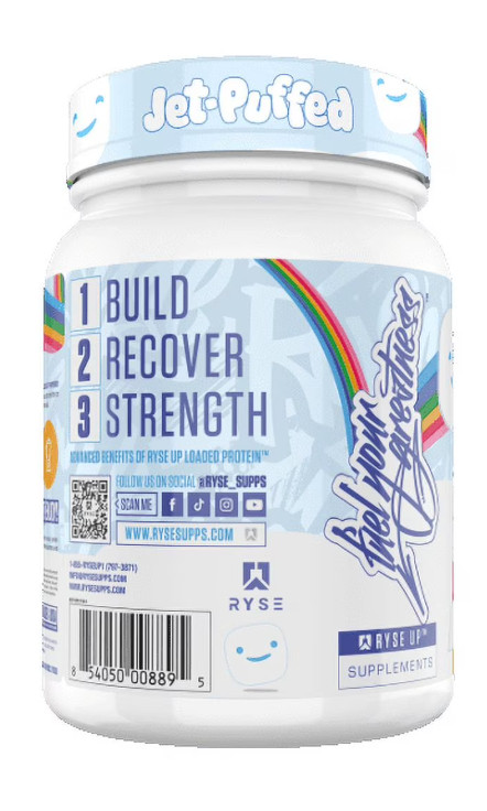 RYSE Loaded Protein Powder, Jet Puffed Marshmallow, 20 Servings, 25g Protein, Po
