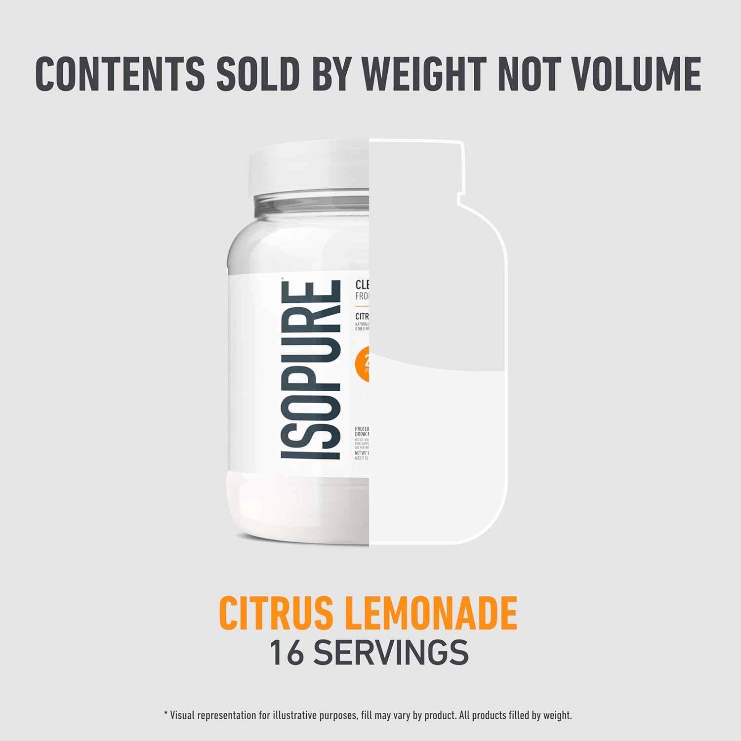 Clear Whey Isolate Protein Powder, Lactose Free, Gluten Free, Naturally Flavored